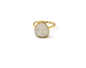 5-Piece Plated Gemstone <b>Ring</b> Rainbow Gold 925 Sterling Silver Natural Black Rhodium Faceted Moonstone Sameer Art Craft Weddings - Product Image 2