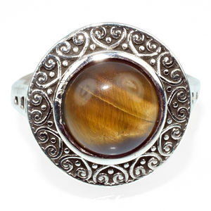 Incroyable bague en argent Sterling 925 en forme d'oeil de tigre, vente en gros, bijoux en argent Sterling 925 - Product Image 2