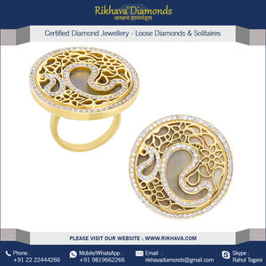 Bague en or jaune 18 carats avec diamant luxueux bijou élégant pour homme et femme - Product Image 5