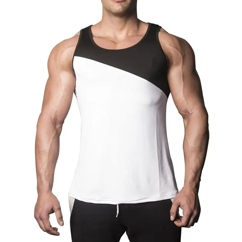Fitness vest tops for mens sleeveless shirts vest fitness workout tank tops for training