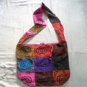 Imprimé om signe mode sacs à bandoulière coton sacs de messager patchwork imprimé sacs à bandoulière signe de paix sacs om sacs - Product Image 2