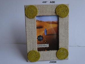 Cadre photo en mosaïque de jute de haute qualité cadre photo de bureau de table cadre photo décoratif en jute pour la maison et le bureau - Product Image 6