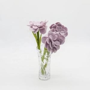 Bouquet de fleurs en feutre NZ écologique, cadeaux pour décorations de maison et fêtes, artisanat de Souvenir sensation à la main du népal par des femmes, 25 pièces - Product Image 3