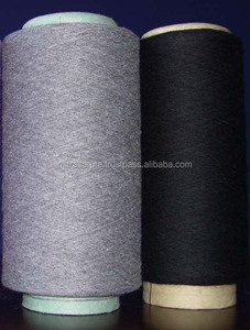 Hilo de carbón (mezcla) NE 6/1 altamente ecológico poliéster reciclado mezclado polialgodón regenerado para hilo de mezcla de algodón - Product Image 3