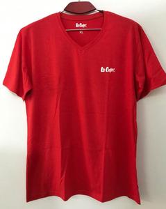 Etiquetas de marca Bangladesh Stock Lotes Hombres de manga corta de algodón Casual Sólido Multicolor Cuello en V Ropa Teñida Camisetas Prendas - Product Image 4