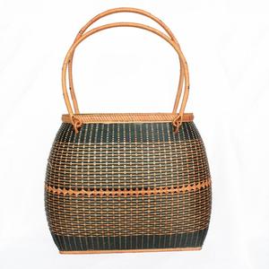 Bamboo <b>Handbag</b> with Liner Dual Handles/<b>Straps</b> <b>for</b> Easy Carrying - Product Image 1