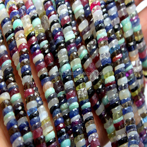 Cuentas de neumáticos facetadas de piedras preciosas naturales, 20 pulgadas, buena calidad - Product Image 3