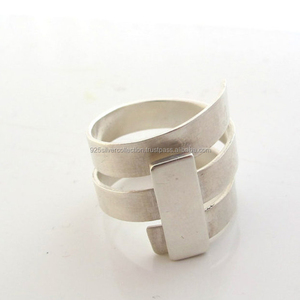 Anillo de puño Vintage para mujer, Plata de Ley 925, estilo clásico de moda para boda, fiesta, aniversario, joyería blanca, gran idea de regalo - Product Image 1