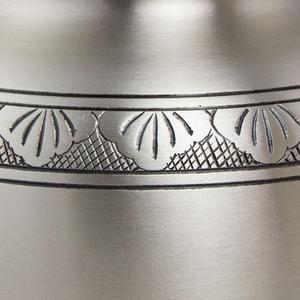 โลหะ Pewter ขนาดใหญ่ขายโลหะเคลือบพิมพ์สําเร็จรูปโคลนเผาไหม้พร้อมฐานของที่ระลึกงานศพโคลนเถ้ามนุษย์ - Product Image 2