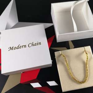 Caja de Joyería de Papel con Incrustaciones de Terciopelo y Estampado de Logotipo en Relieve para Bodas, Elegante Solución de Almacenamiento Decorativa - Product Image 2