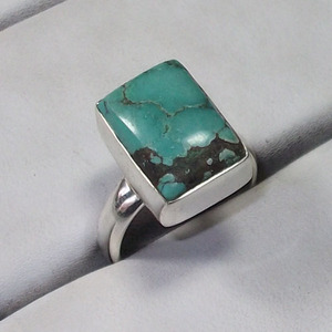Anillos de piedras preciosas turquesas genuinas, joyería de plata de ley 925 al por mayor - Product Image 4