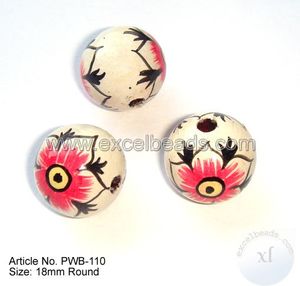 Excel exporta la mejor calidad de cuentas sueltas de madera pintadas en forma de corazón negro verde para la fabricación de joyas Fabricante Mayorista - Product Image 6