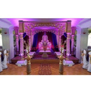 Imperial diseñado Royal Bollywood Mandap elegante fibra tallada boda Mandaps último estilo Mandap boda conjunto EE. UU. - Product Image 1