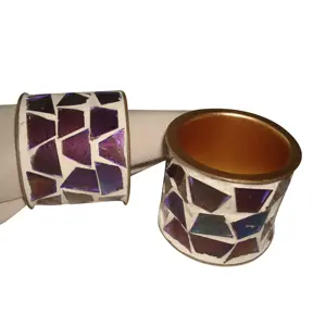 Wedding Glass Chips Mosaic Napkin Rings