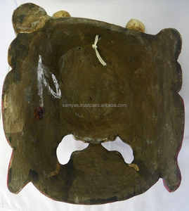 <b>Hand</b> Crafted Wooden <b>Mask</b> of Bhairab Mahakal Wall Hanging Made in Nepal - Product Image 3