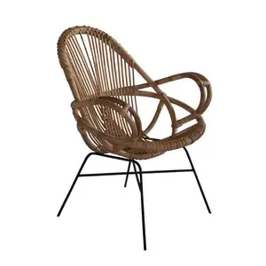 High quality rattan chair round back chair vintage hand waving low cost no minimum quantity