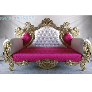 Indian Wedding Maharaja Sofa for <b>Sale</b> Wedding Royal Designer <b>Carving</b> Sofa Set Wedding Bride Groom Stylish King Sofa Indian Usa - Product Image 1