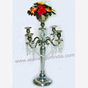 Nuevo Centro de Mesa Navideño con Candelabro y Florero Metálico, Decoración Hecha a Mano y Duradera para el Hogar, Oficina o Fiestas - Product Image 3