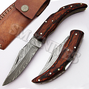Cuchillo de bolsillo plegable de Damasco, 4 pulgadas (cerrado), hecho a mano, smf19 - Product Image 2