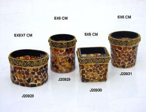 Support de lumière votive de travail de mosaïque de puce de verre pour les décorations de Noël à la maison et les affichages de bougies - Product Image 2