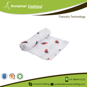 Diseño de logotipo personalizado 100% algodón bebé de muselina de Swaddle Manta - Product Image 4
