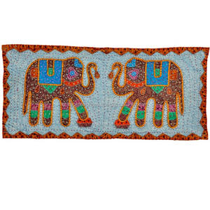 Tapisserie murale indienne vintage en patchwork de sari, tapisserie murale bohème, art de rideau mural, décoration murale, toile de fond artistique - Product Image 6