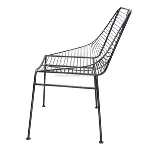 Elegantes sillas de comedor de alambre de hierro, muebles de hogar de estilo informal para restaurante, sala de estar y uso al aire libre - Product Image 1