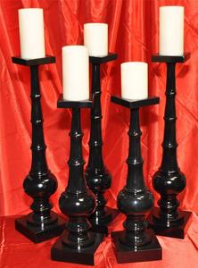 Porte-pilier de bougie rustique blanc grand support de bougie en métal centres de table pour la décoration de salon de maison de mariage - Product Image 2