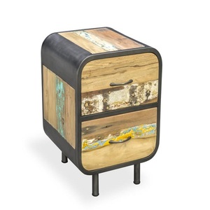 Muebles para el hogar de tablero lateral de madera de hierro industrial moderno para comedor - Product Image 3