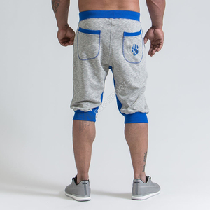 Men's Fall Sports Shorts Custom Logo Patchwork <b>Joggers</b> Short Sweatpants Autumn Gym Wear Knee Length Leisure Sweatpants Trousers - Product Image 6