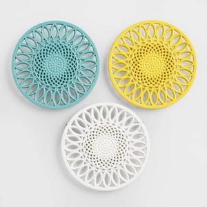 Dessous de plat de table en métal, aluminium coulé, tournesol, vintage, bien fait, plaque chauffante pour la cuisine - Product Image 1