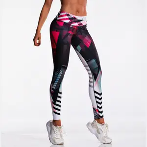 Chất Lượng Cao Nylon Spandex Phòng Tập Thể Dục Xà Cạp Cho Phụ Nữ Trắng Lưới Yoga Quần, Xà Cạp Cho Phụ Nữ Eo