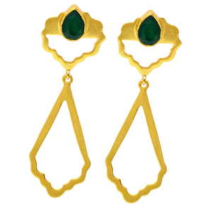 Poire Forme Émeraude Pierre Précieuse Boucle D'oreille En Argent Sterling 925 À La Main Boucle D'oreille Lunette Réglage À La Mode Boucle D'oreille Pour Cadeau De Mariage - Product Image 1