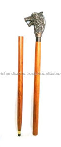 Bastón de madera victoriana de estilo victoriano con mango de León de Metal hecho a mano de latón antiguo palo de 36 "pulgadas - Product Image 3