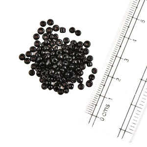 Black Glass Seed <b>Beads</b> Opaque Round Hole Jewelry <b>Beads</b> (1000 in Pack) - Product Image 1