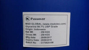 Glycérine raffinée 99,7% qualité USP - Product Image 4