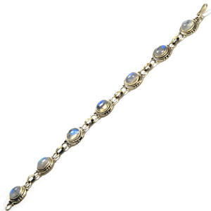 Optimum Quality-pulsera de piedra lunar de arcoíris para mujer, joyería de plata de ley 925, joyería - Product Image 6