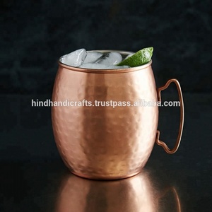 High Quality Copper Barrel Handicraft Mule Mugs With Unique Brass Handle Metal Tea Giftware Direct India Manufacturer Supplier - Product Image 4