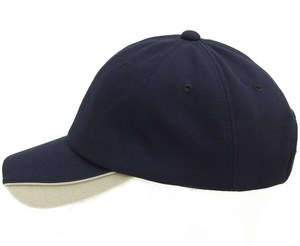 หมวกเบสบอล6แผงผ้าฝ้าย100% สีกรมท่าสะท้อนแสงระบายอากาศได้ดีหมวกเบสบอลผ้าทั่วไปดีไซน์ว่างเปล่าสำหรับกีฬากลางแจ้งด้วยแสงแดด - Product Image 3