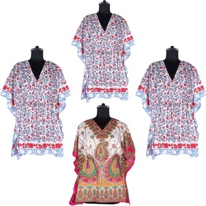 Summer Short <b>Kaftan</b> 2025 Latest Design Fashion Casual Women Dress Anokhi Caftan Maxi Dress Floral Block Print Loungewear Anokhi - Product Image 2