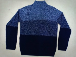 Jersey de punto clásico de marca OEM para hombre, Jersey de manga larga con cuello y cremallera, suéter de invierno de ajuste Regular transpirable anticontracción - Product Image 2