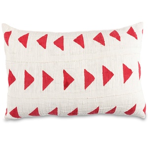 Wholesale Custom Throw Pillow Cases Indian Mudcloth Printed Cotton 16 X 24 Pillow White cotton mud-cloth cushion <b>cover</b> - Product Image 1