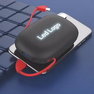 10000mAh wireless suction power bank sucker with LED light up shining logo