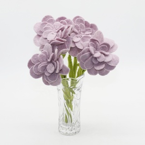 Bouquet de fleurs en feutre NZ écologique, cadeaux pour décorations de maison et fêtes, artisanat de Souvenir sensation à la main du népal par des femmes, 25 pièces - Product Image 5