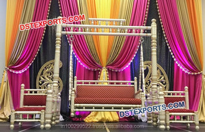 ชิงช้าสองที่นั่งทำด้วยมือทำจากโลหะสำหรับขายชิงช้าแกะสลักสวยงามสำหรับงานแต่งงานธีมโมร็อกโก - Product Image 6