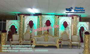 ชุดไม้ไฟเบอร์สำหรับตกแต่งฉากหลังเวทีงานแต่งงานแบบดั้งเดิมทำจากไม้รูปทรงกลมแบบพกพาสำหรับงานแต่งงาน - Product Image 3