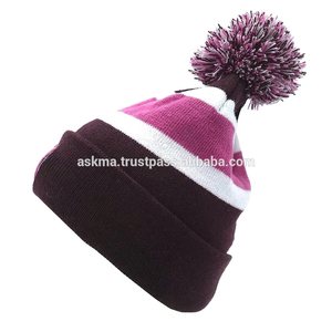 หมวกบีนนี่ปักไหมพรมอะคริลิคอุ่นติดโลโก้ได้ตามต้องการ - Product Image 4