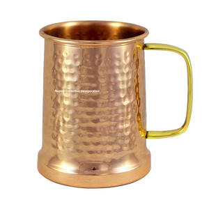 Lot de 4 mugs à bière en cuivre, faites à la main, vente directe d'usine, OEM - Product Image 4