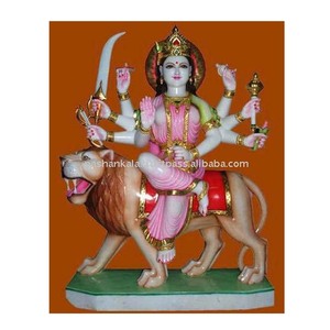 Durga Mata Murti, hermoso mármol hecho a mano - Product Image 1