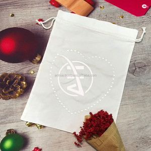 Natural color de algodón bordado bolsa de lavandería de la máquina de bordado bolsa bikin/playa bolsa de lavandería - Product Image 3